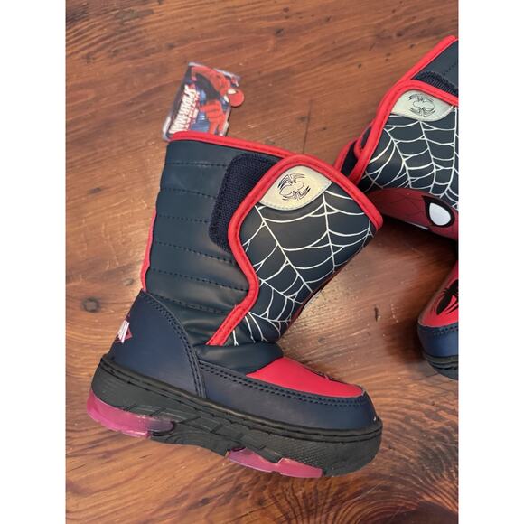 MARVEL SPIDER-MAN Winter Boots Little Kids Size 8 K, Multi Color Light Up NEW - Picture 12 of 14